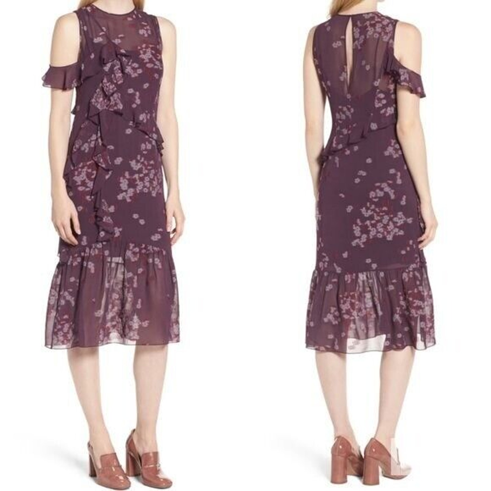 Lewit Jacquard Ruffle Dress